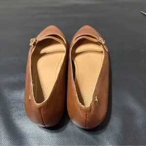 Vionic Shoes Vionic Delilah Mary Jane Flats Tan Leather Shoes